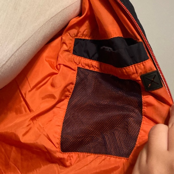 Land's End black/orange zip up jacket sz. S (34-36)* - Picture 3 of 6